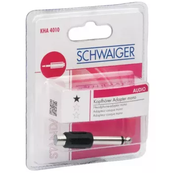 Adapteris RCA Schwaiger KHA4010 533 6,3 mm melns