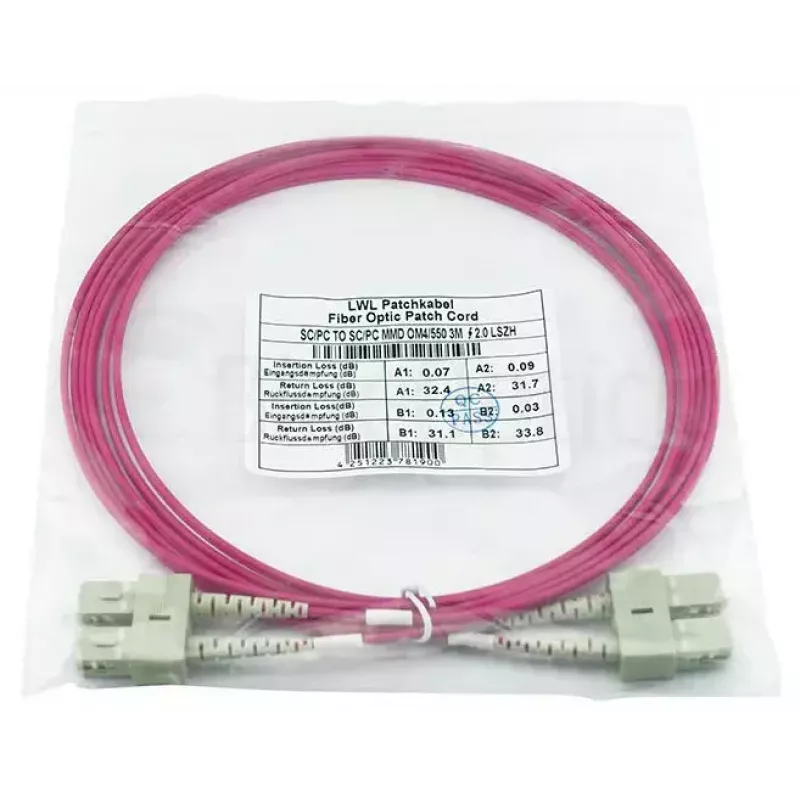 Optiskās šķiedras kabelis BlueOptics SFP3232FU0.5MK 0,5 m SC OM4
