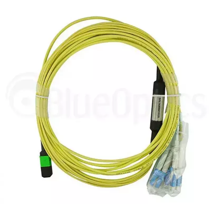 BlueOptics CBL-MPO12-4LC-SMF-5M-BO InfiniBand optiskās šķiedras kabelis MPO 4x LC 5m