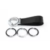 Atslēgu piekariņš TROIKA KR8-02/LE Melns Sudrabains Āda 31mm