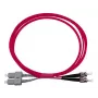 Optiskās šķiedras kabelis BlueOptics SFP3233FU0.5MK SC ST OM4 0,5 m fuksīna