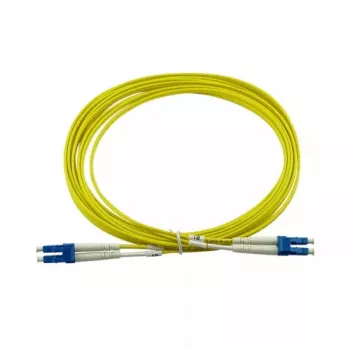 BlueOptics InfiniBand optiskās šķiedras kabelis 5m LC vīriešu-vīriešu dzeltens
