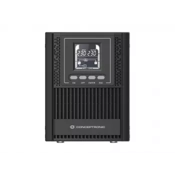 Conceptronic ZEUS52E1K 1000VA 900W tiešsaistes torņa UPS, IEC, dubultā pārveidošana (tiešsaiste), 1 kVA, 900 W, sinusoidāls, 220 V, 240 V