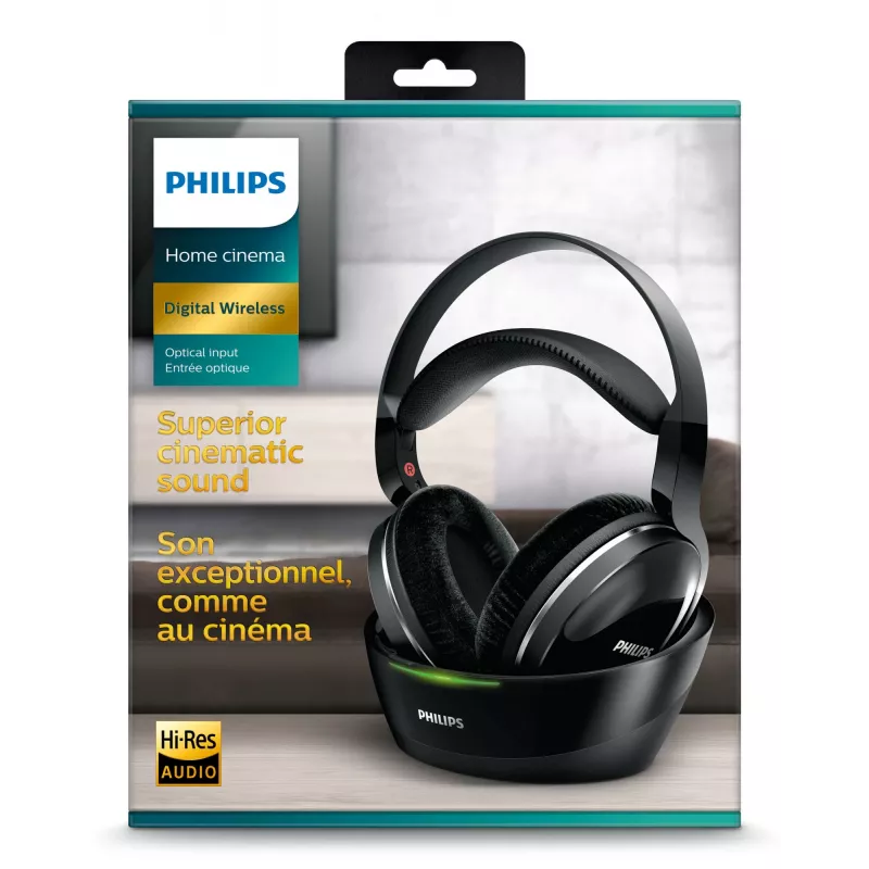 Philips SHD8850/12 austiņas/headset Bezvadu Uz galvas stiprināma Mūzika Melns
