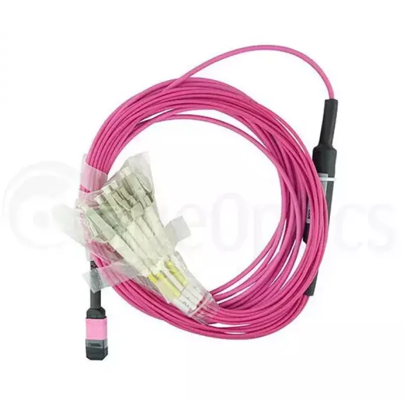 BlueOptics CBL-MPO12-4LC-OM4-15M-BO InfiniBand optiskās šķiedras kabelis MPO 4x LC 15 m