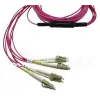 BlueOptics CBL-MPO12-4LC-OM4-15M-BO InfiniBand optiskās šķiedras kabelis MPO 4x LC 15 m