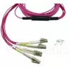 BlueOptics CBL-MPO12-4LC-OM4-15M-BO InfiniBand optiskās šķiedras kabelis MPO 4x LC 15 m