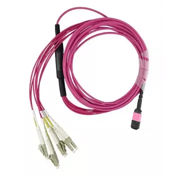BlueOptics CBL-MPO12-4LC-OM4-15M-BO InfiniBand optiskās šķiedras kabelis MPO 4x LC 15 m