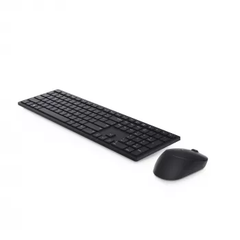 DELL Pro tastatūra and pele - KM5221W - UK (QWERTY) - Melns, Full-size (100%), Wireless, RF Wireless, QWERTY, Melns, pele included