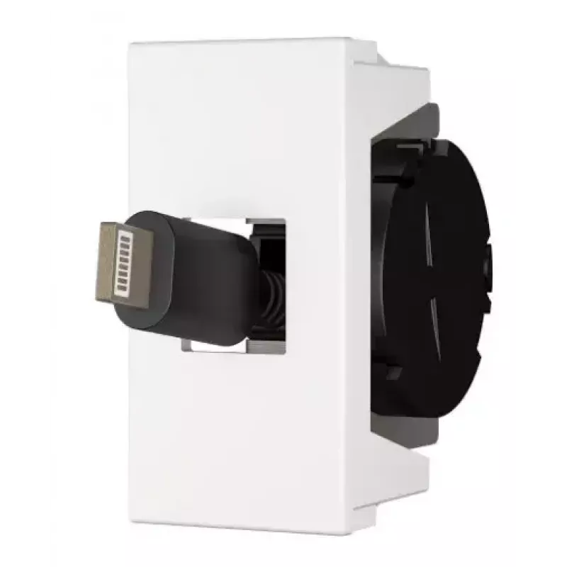Kontaktligzda USB C Kindermann 7464000620 Melns Balts