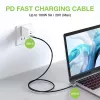 Techly USB 3.2 Gen 2 USB-C M/M kabelis 1m Melns, 1 m, USB B, USB C, USB 3.2 Gen 1 (3.1 Gen 1), 10 Gbit/s, Melns