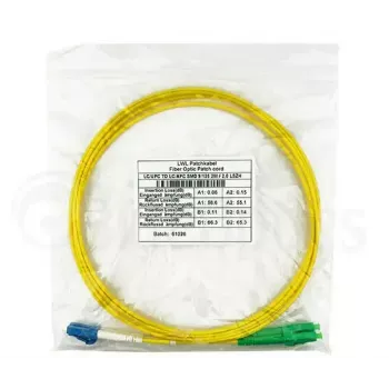 Optiskās šķiedras kabelis BlueOptics SFP3131BU0.5MS LC G.657.A1 0,5 m Dzeltens