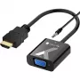 Techly kabeļa adapteris pārveidotājs HDMI uz VGA ar audio ligzdu