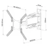 Techly 23-55 Ultra plāns Full Motion LCD TV Wall Mount Bracket Melns” ICA-PLB 171M