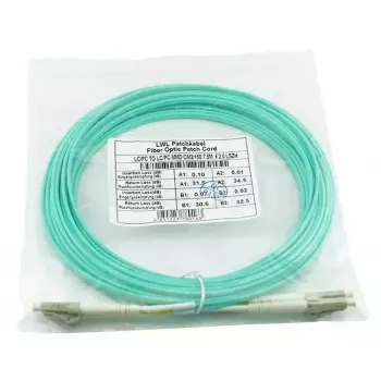 Optiskās šķiedras kabelis BlueOptics AJ834A-BO 1m 2x LC OM3 Pilnais duplekss