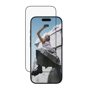 PanzerGlass SAFE. by ® Rūdītā stikla ekrāna aizsargs ar melnu rāmi iPhone 17 | 16 Pro | Īpaši plata piegulšana ar EasyAligner