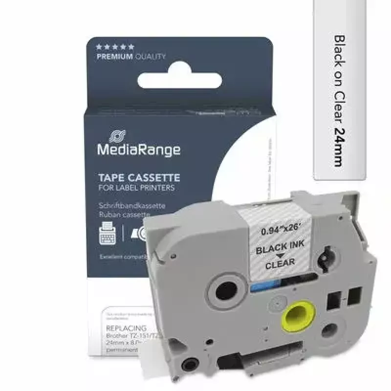 Lentas uzlīmju izgatavošanai MediaRange MRBTZ151 saderība Brother TZ-151