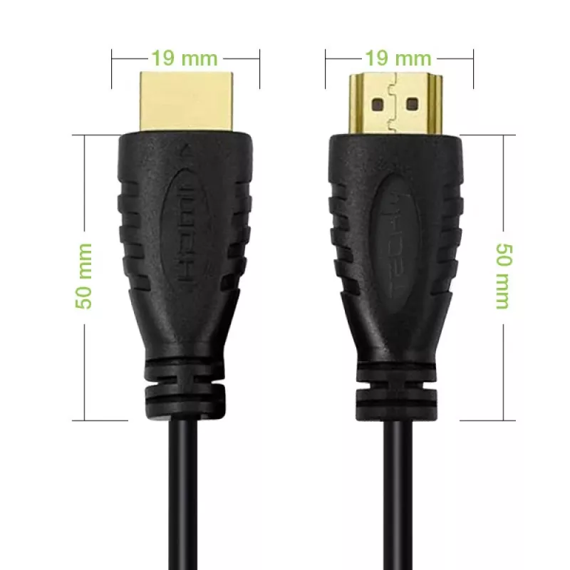 Techly HDMI 2.0 kabelis A/A V/V 0,5m Melns ICOC HDMI2-4-005