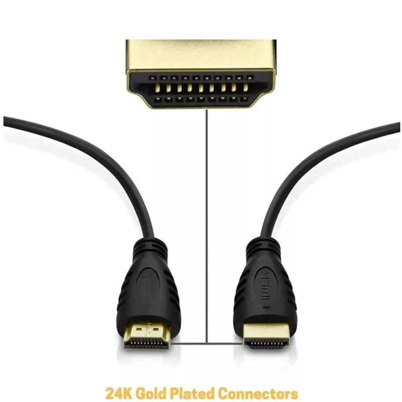 Techly HDMI 2.0 kabelis A/A V/V 0,5m Melns ICOC HDMI2-4-005
