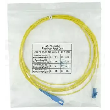 Optiskās šķiedras kabelis BlueOptics SFP2122BU10MK LC SC G.657.A1 10 m Dzeltens