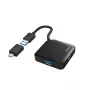 Hama USB centrmezgls, 4 porti, USB 3.2 Gen 1, 5 Gbit/s, ietver USB-C adapteri