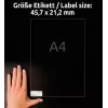 Smagās slodzes etiķetes Avery L6009-20 Sudraba Noapaļots Taisnstūris