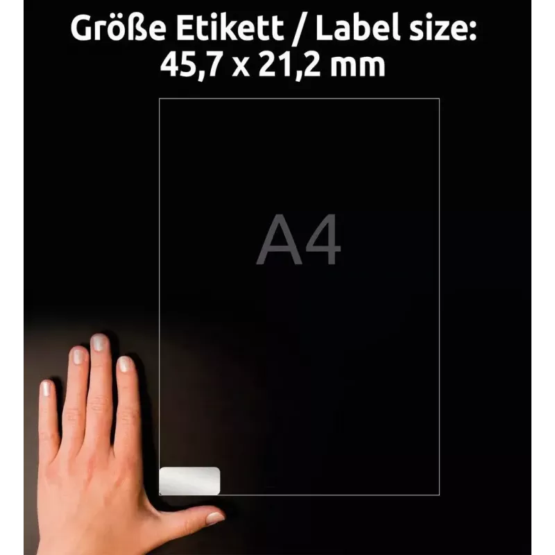 Smagās slodzes etiķetes Avery L6009-20 Sudraba Noapaļots Taisnstūris