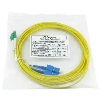 BlueOptics SFP3132BU1MX InfiniBand optiskās šķiedras kabelis 1 m LC SC Dzeltens