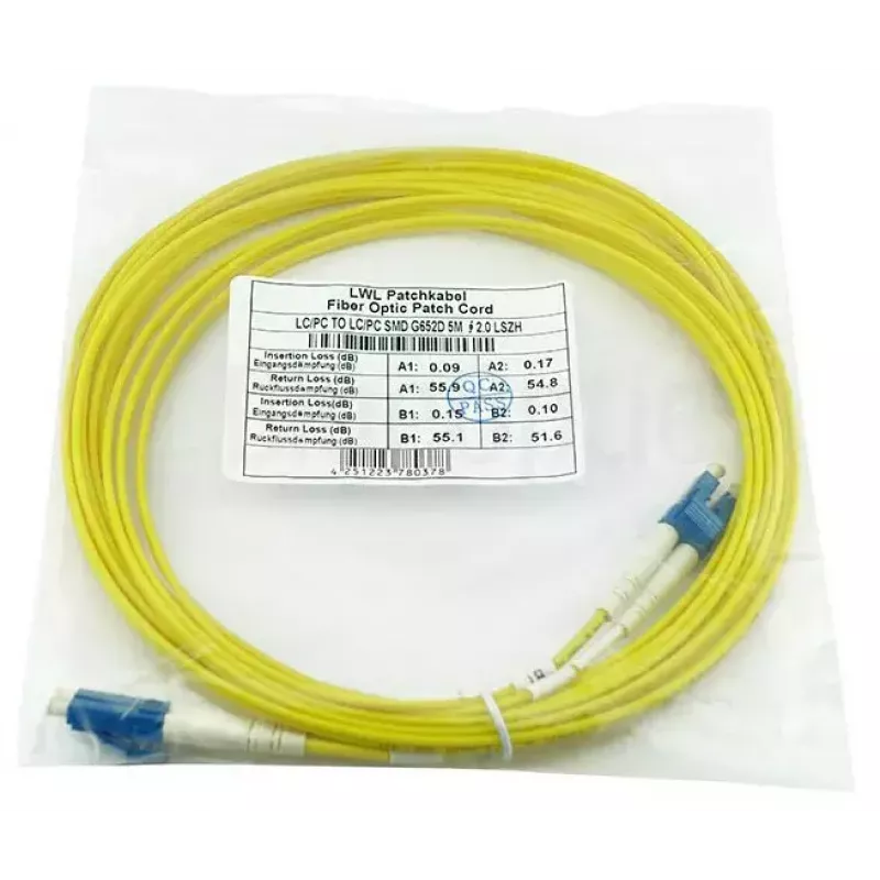 BlueOptics SFP3131BU5MK InfiniBand optiskās šķiedras kabelis 5 m LC Dzeltens