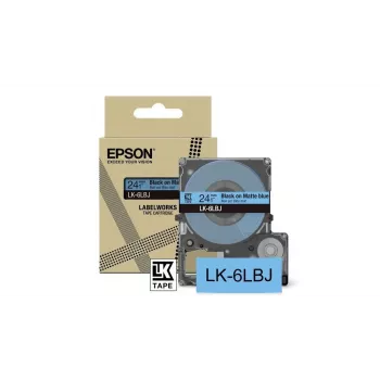 Etiķešu lente Epson LK-6LBJ melna zila termopārnese 2.4cm