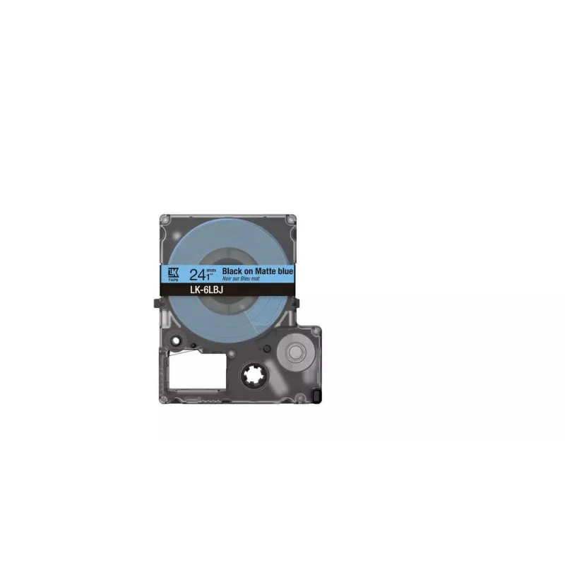 Etiķešu lente Epson LK-6LBJ melna zila termopārnese 2.4cm