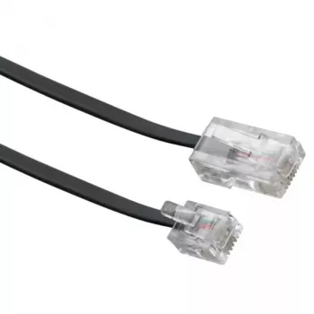 Tīkla kabelis Schwaiger 6.0m RJ-11 - RJ-45 6m Melns
