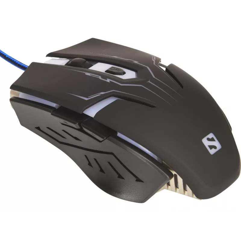 Sandberg Eliminator pele, labās rokas, USB Type-A, 2400 DPI, melna