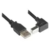 Techly USB 2.0 kabelis A vīrišķais / B vīrišķais leņķveida 0,5 m ICOC U-AB-005-ANG