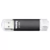 Hama Laeta Twin USB zibatmiņas disks 256 GB USB Type-A / Micro-USB 3.2 Gen 1 (3.1 Gen 1) Melns