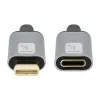 Techly USB 3.2 Gen 2 USB-C vīrišķais/sievišķais kabelis 1m Melns