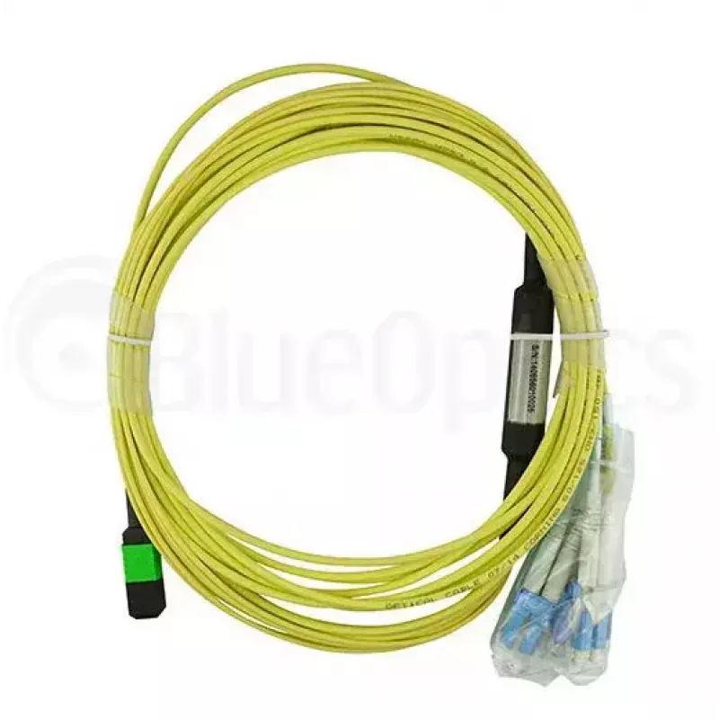 BlueOptics CBL-MPO12-4LC-SMF-1M InfiniBand optiskās šķiedras kabelis MPO 4x LC 1m