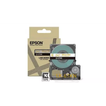 Epson LK-6TKN zelta caurspīdīga 2,4 cm termopārneses lentes kasetne
