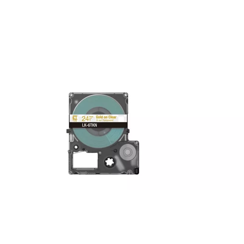 Epson LK-6TKN zelta caurspīdīga 2,4 cm termopārneses lentes kasetne