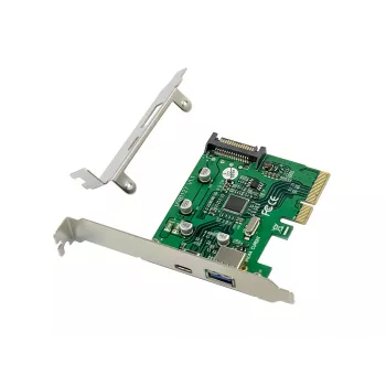 Conceptronic EMRICK USB 3.2 Gen 2 PCIe karte, 1 pieslēgvieta USB-C un 1 pieslēgvieta USB-A