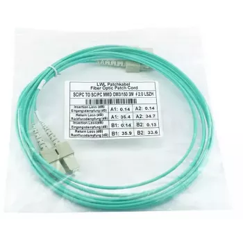 BlueOptics Duplex LWL Patchkabel SC-SC OM3 2 Meter 2 m Male/Male
