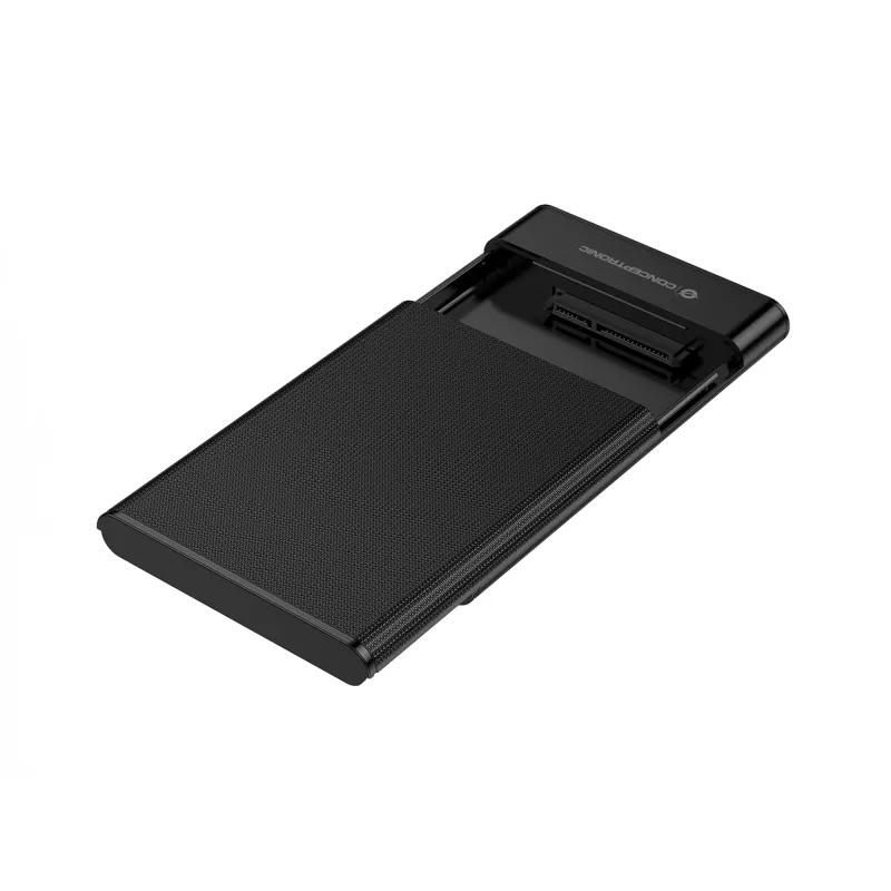 Conceptronic DANTE06B 2,5 collu cietā diska kaste USB 3.0, HDD/SSD korpuss, 2,5 collas, Serial ATA III, 6 Gbit/s, USB savienojamība, melns