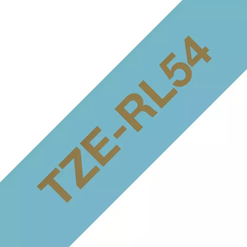 Brother TZE-RL54 lentes uzlīmju lente Zelts uz zila