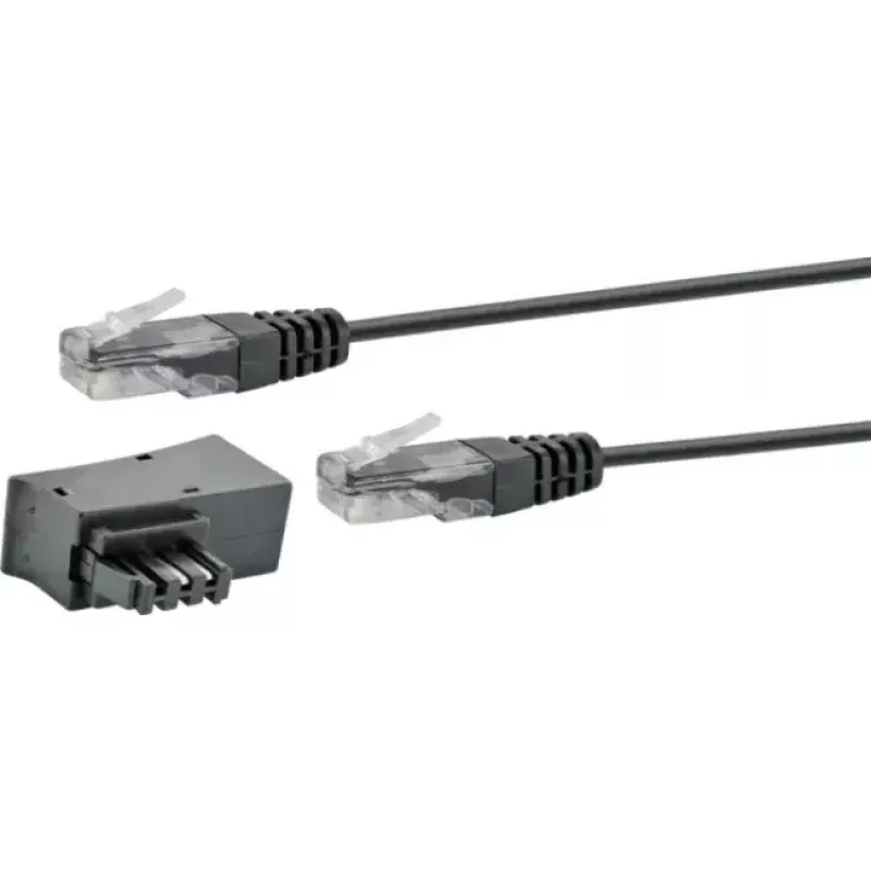 Tīkla kabelis Schwaiger TAL6731 533 RJ45 RJ45/TAE-F 3m Melns
