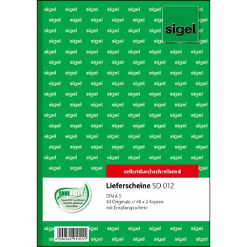 Biznesa veidlapa Sigel SD012 zaļa A5 120 lapas