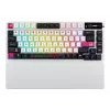 Mehāniskā spēļu tastatūra ASUS ROG Azoth X — 75% izkārtojums, USB + RF bezvadu + Bluetooth, RGB, plaukstas balsts, melna/balta