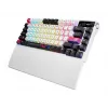 Mehāniskā spēļu tastatūra ASUS ROG Azoth X — 75% izkārtojums, USB + RF bezvadu + Bluetooth, RGB, plaukstas balsts, melna/balta