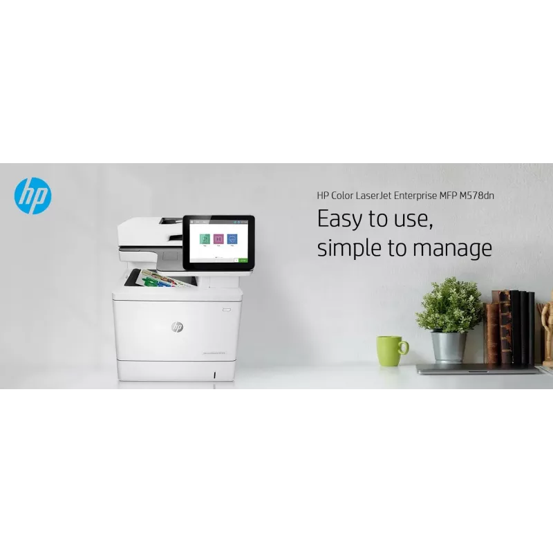 HP Color LaserJet Enterprise MFP M578dn, lāzerprinteris, krāsu druka, 1200 x 1200 DPI, A4, tiešā druka, balts