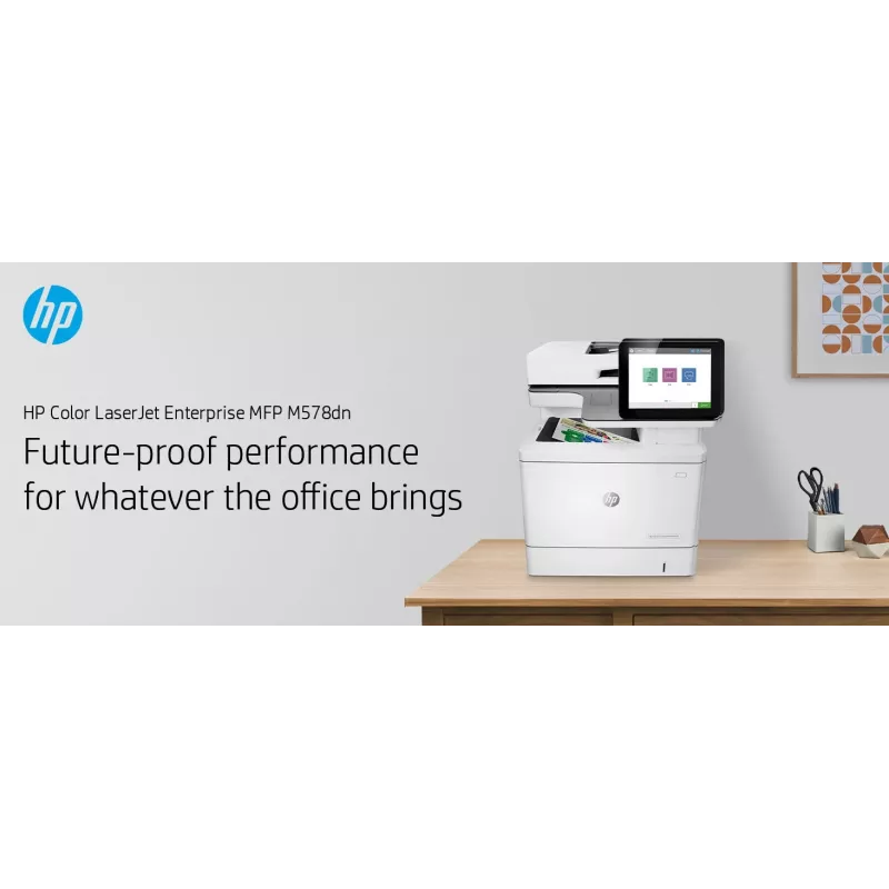 HP Color LaserJet Enterprise MFP M578dn, lāzerprinteris, krāsu druka, 1200 x 1200 DPI, A4, tiešā druka, balts