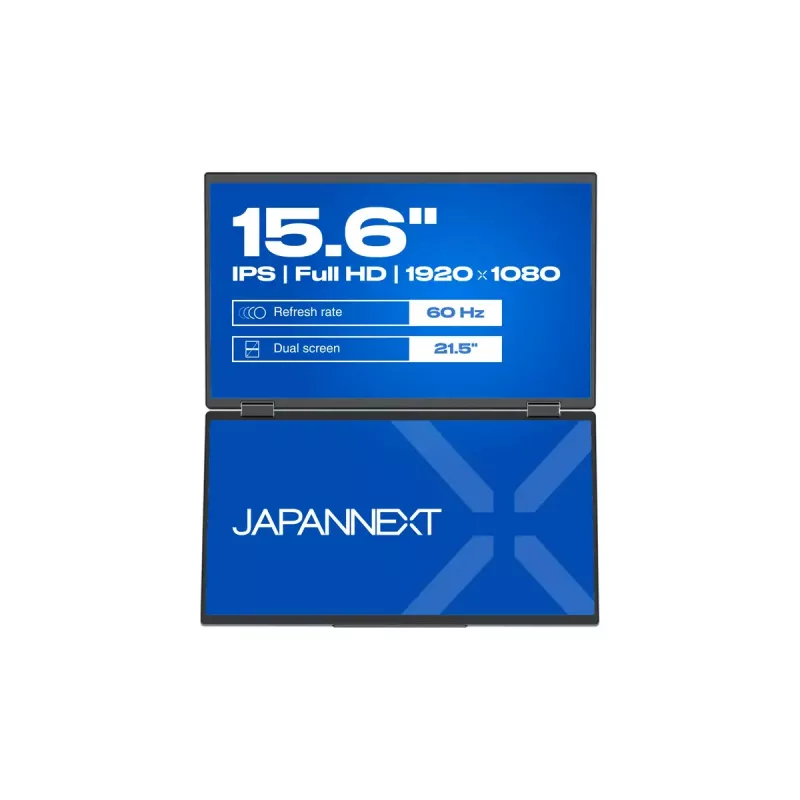 JAPANNEXT JN-DMD-IPS156F datora monitors 39,6 cm (15,6 collas) 1920 x 1080 pikseļi Full HD LCD Melns